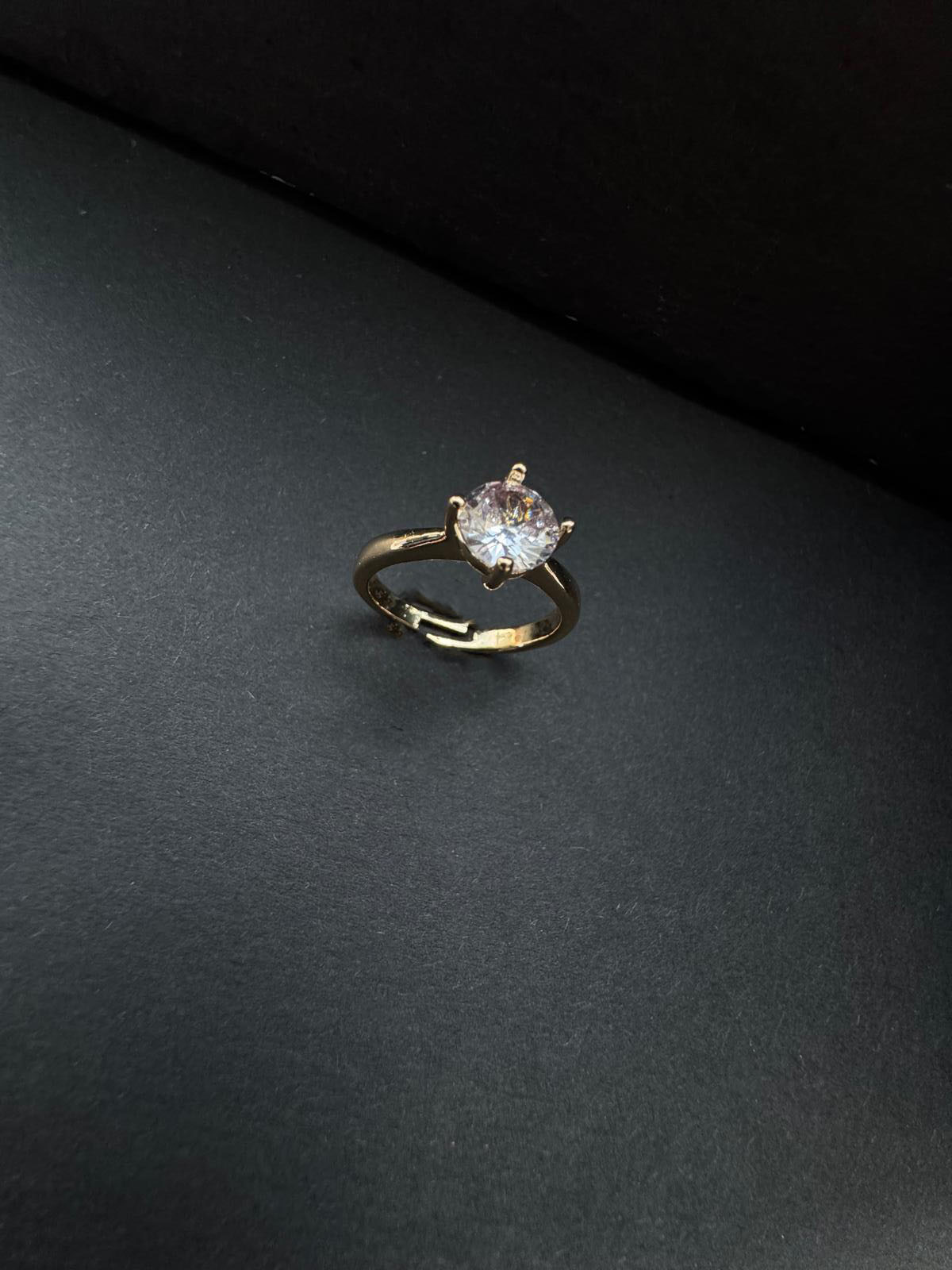 Gold Zircon Ring