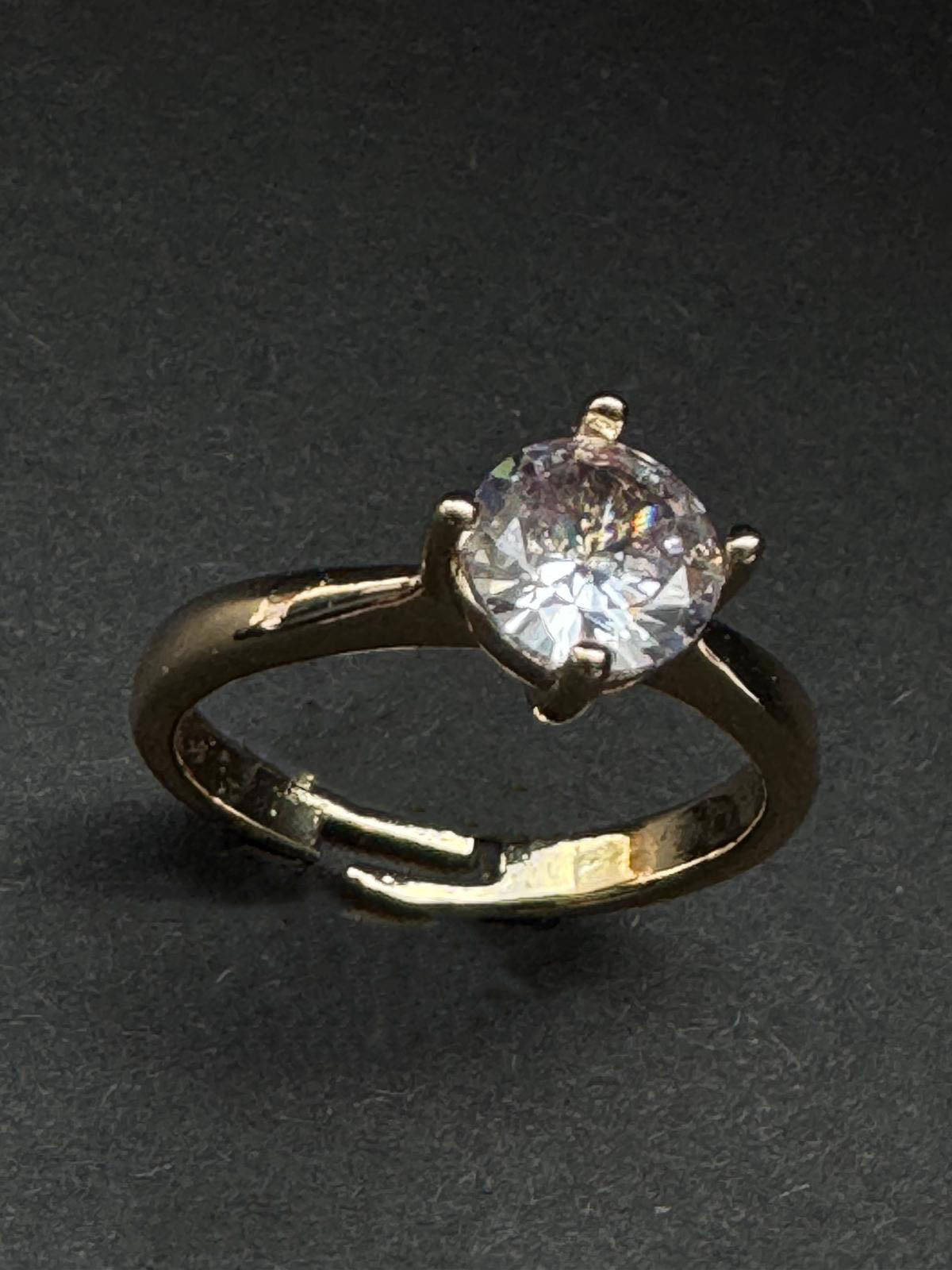 Gold Zircon Ring