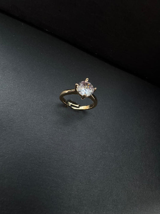 Gold Zircon Ring