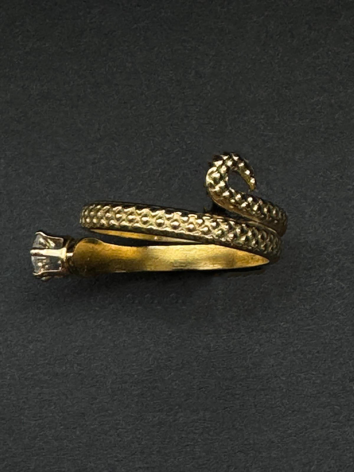 Snake Solitaire Ring