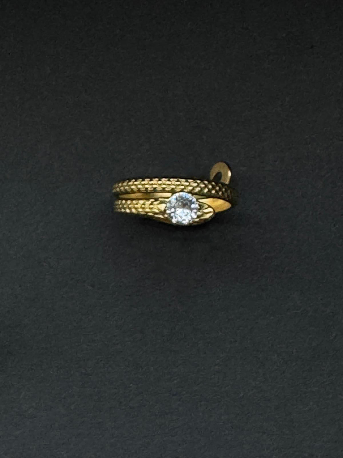 Snake Solitaire Ring