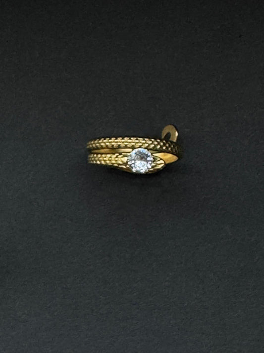 Snake Solitaire Ring