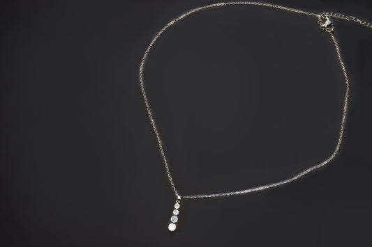 Triple Cubic Zirconia Necklace