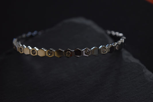 Silver Zirconia Bangle