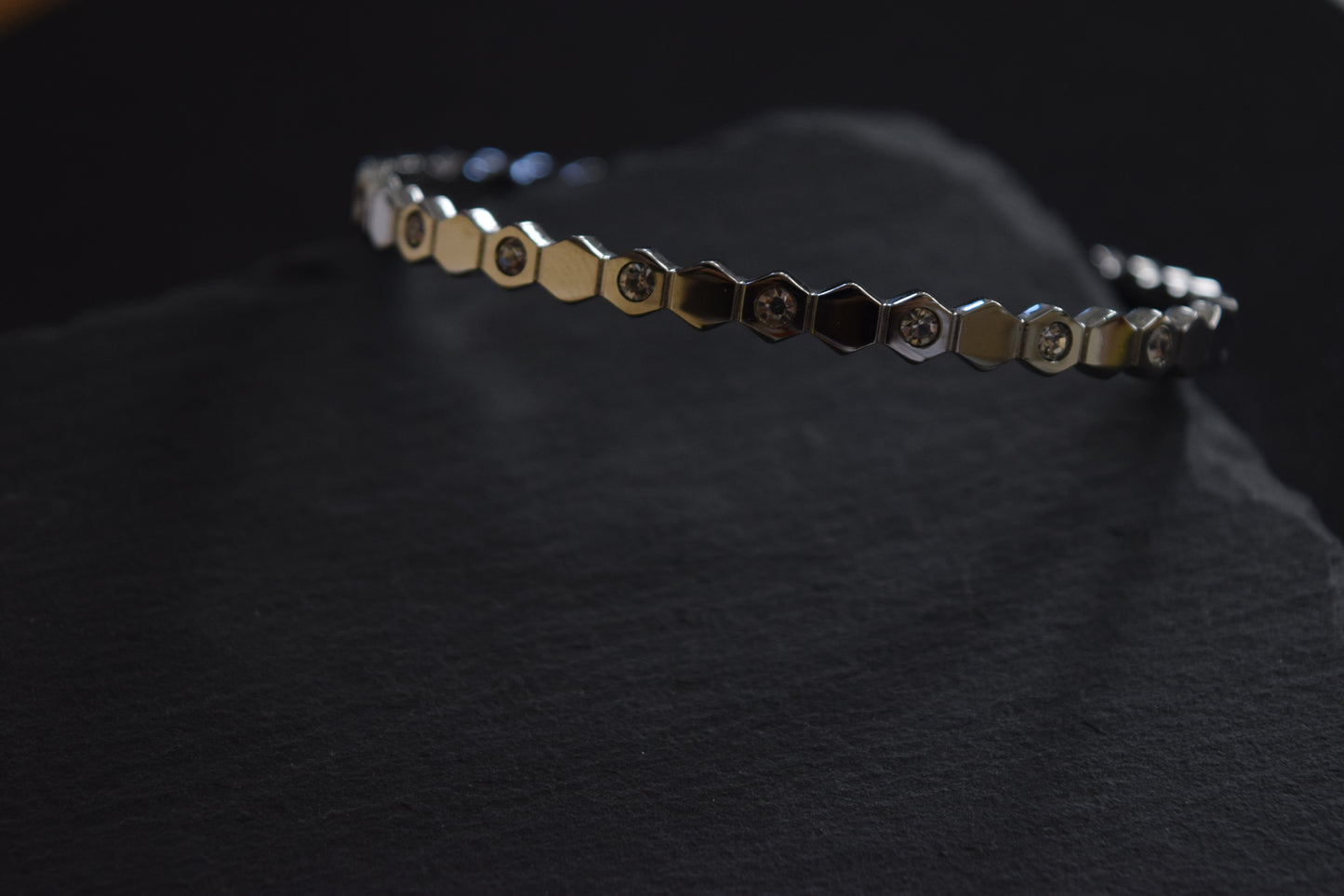 Silver Zirconia Bangle