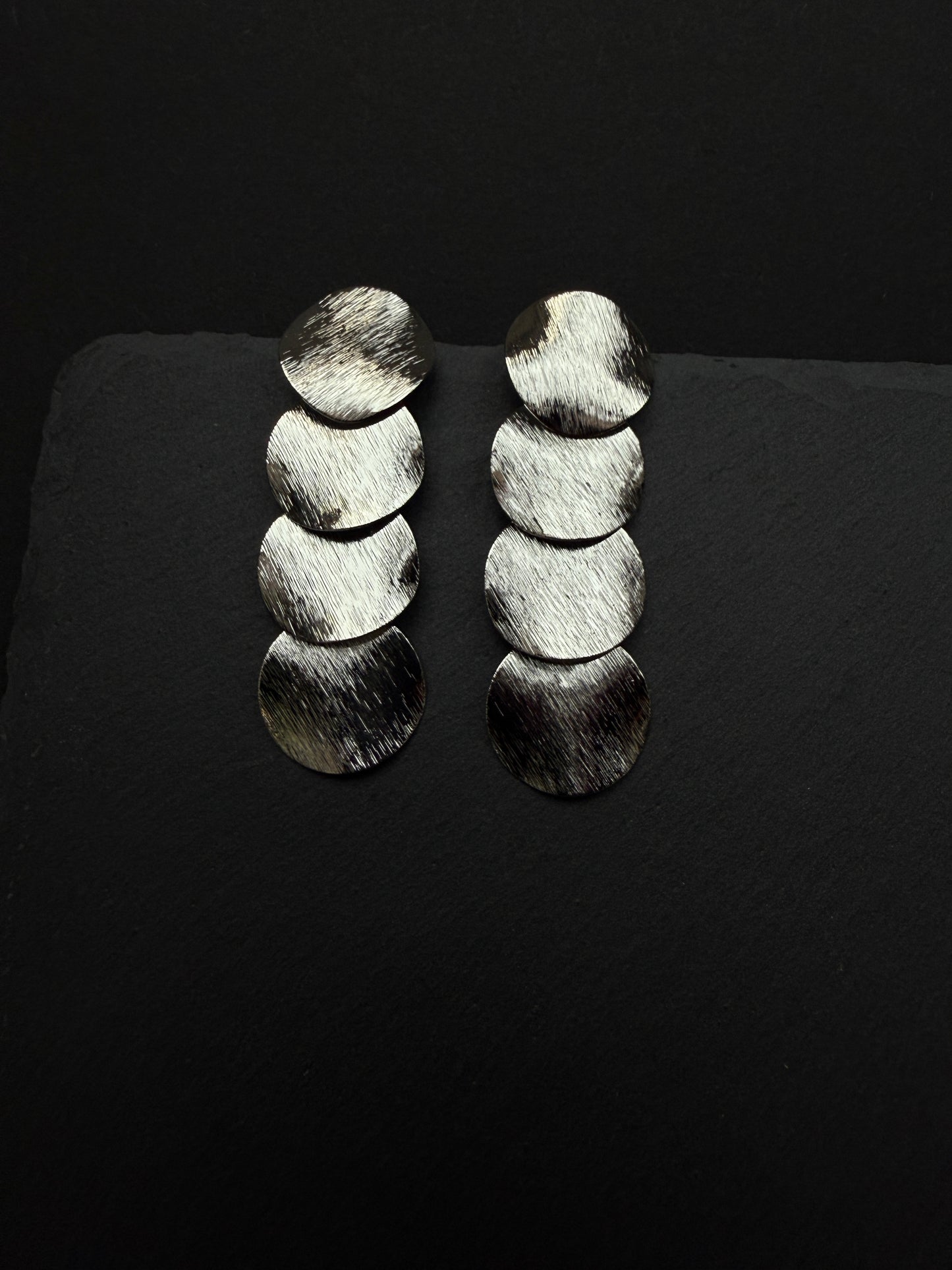 Silver Disc Earrings