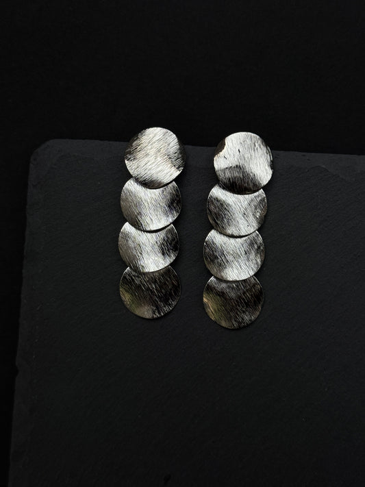 Silver Disc Earrings