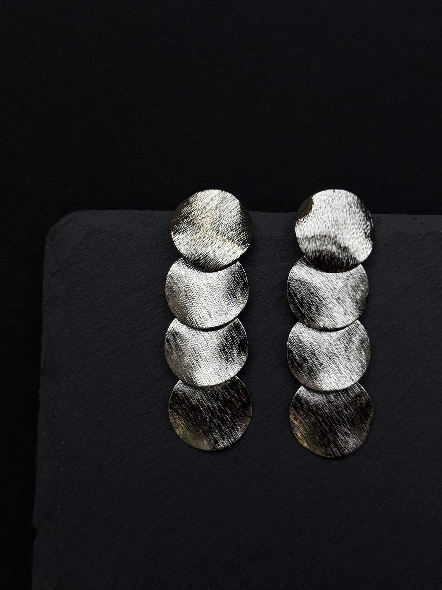 Silver Disc Earrings