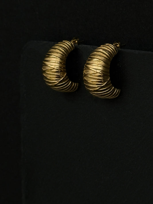 Textured Hoops Earrings