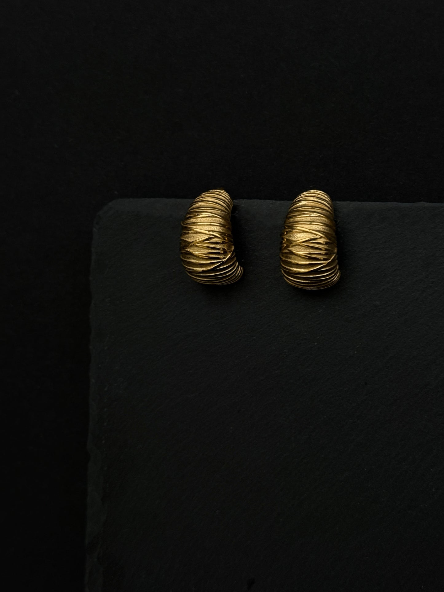 Textured Hoops Earrings