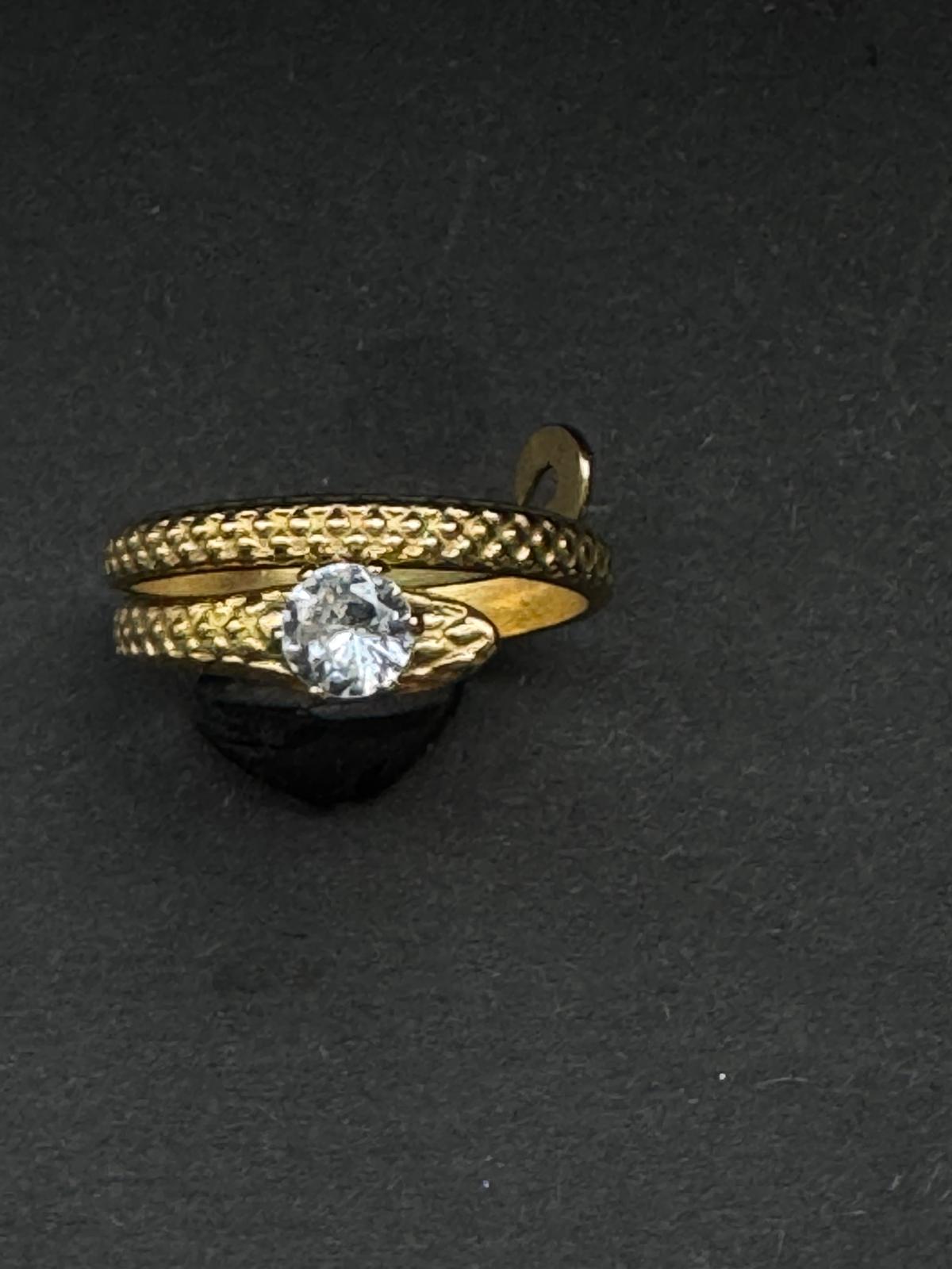 Snake Solitaire Ring