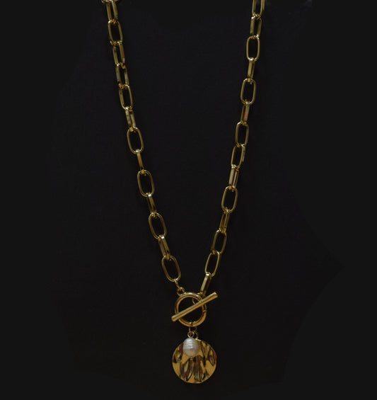 Sun and Pearl Necklace
